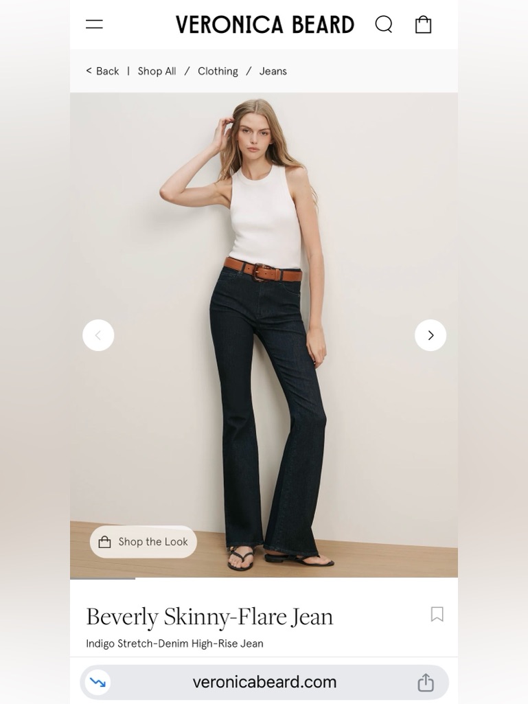 Veronica Beard Beverly Skinny Flare High-Rise Flare Jeans In Dark Ink